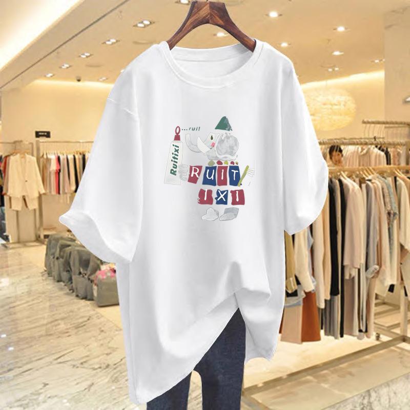 White cotton short-sleeved t-shirt women s summer new loose large-size top printed women s bottoming shirt S
White cotton short-sleeved t-shirt women s summer new loose large-size top printed women s bottoming shirt S