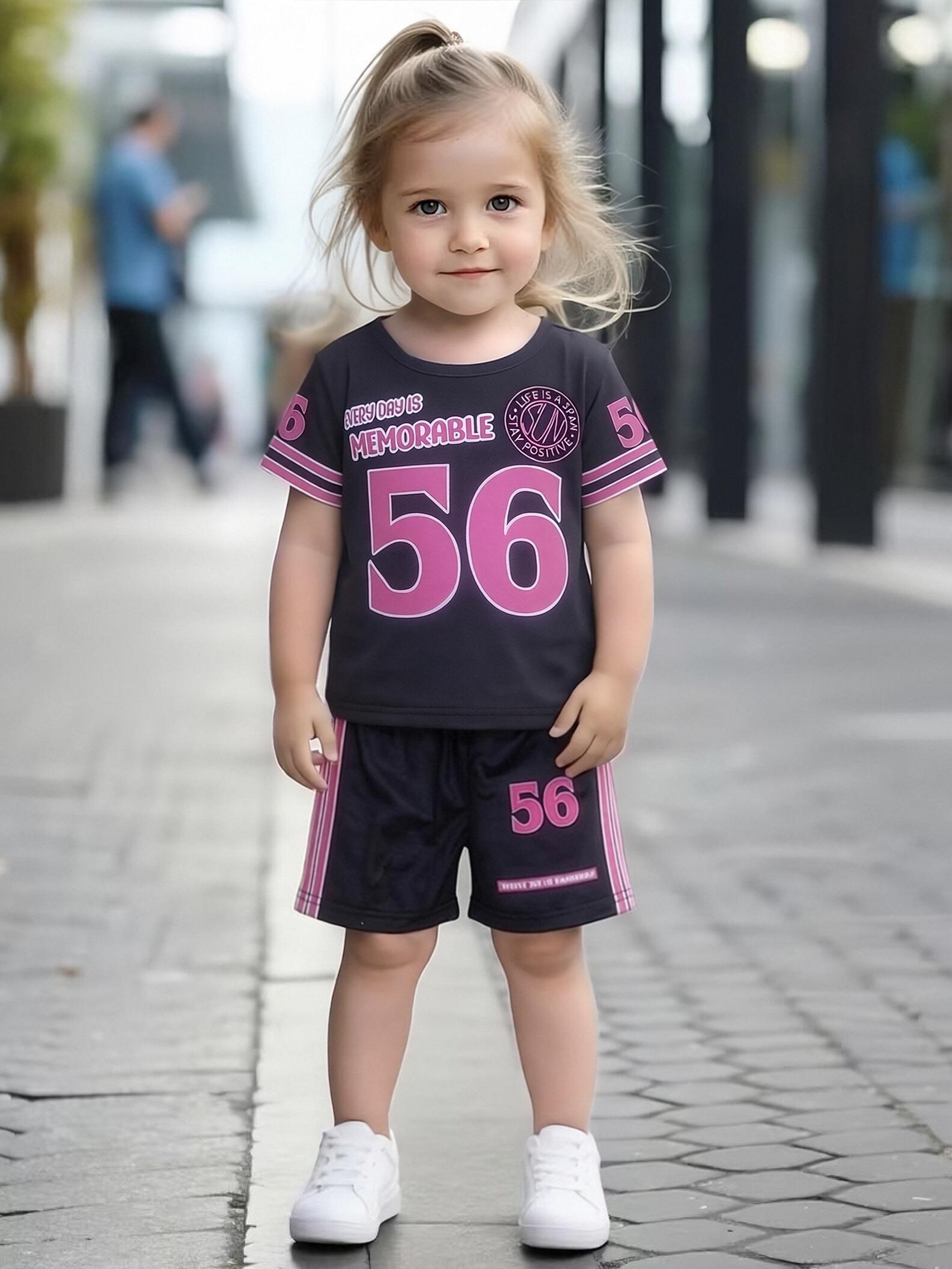 Toddler Girls Cool 56 Print 2-Piece Outfit, Summer Black & Pink Sporty Clothes for Kids, Perfect for Playwear & Outdoor 1-2Y чёрный
Toddler Girls Cool 56 Print 2-Piece Outfit, Summer Black & Pink Sporty Clothes for Kids, Perfect for Playwear & Outdoor 1-2Y чёрный
