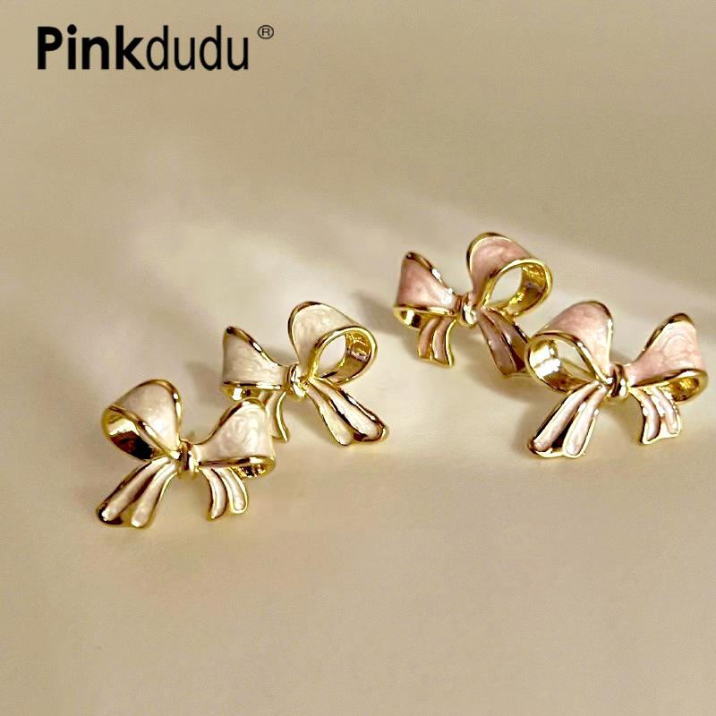 PINKDUDU Нежные винтажные серьги-гвоздики с французским бантом, темпераментные элегантные модные серьги из сплава, ювелирные изделия, подарок для девочки PD1607
PINKDUDU Нежные винтажные серьги-гвоздики с французским бантом, темпераментные элегантные модные серьги из сплава, ювелирные изделия, подарок для девочки PD1607