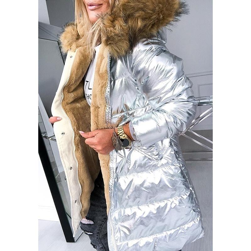 Женское зимнее пальто, осенняя куртка с хлопковой подкладкой, популярная однотонная облегающая теплая куртка с длинными рукавами XL серебряный
Женское зимнее пальто, осенняя куртка с хлопковой подкладкой, популярная однотонная облегающая теплая куртка с длинными рукавами XL серебряный
