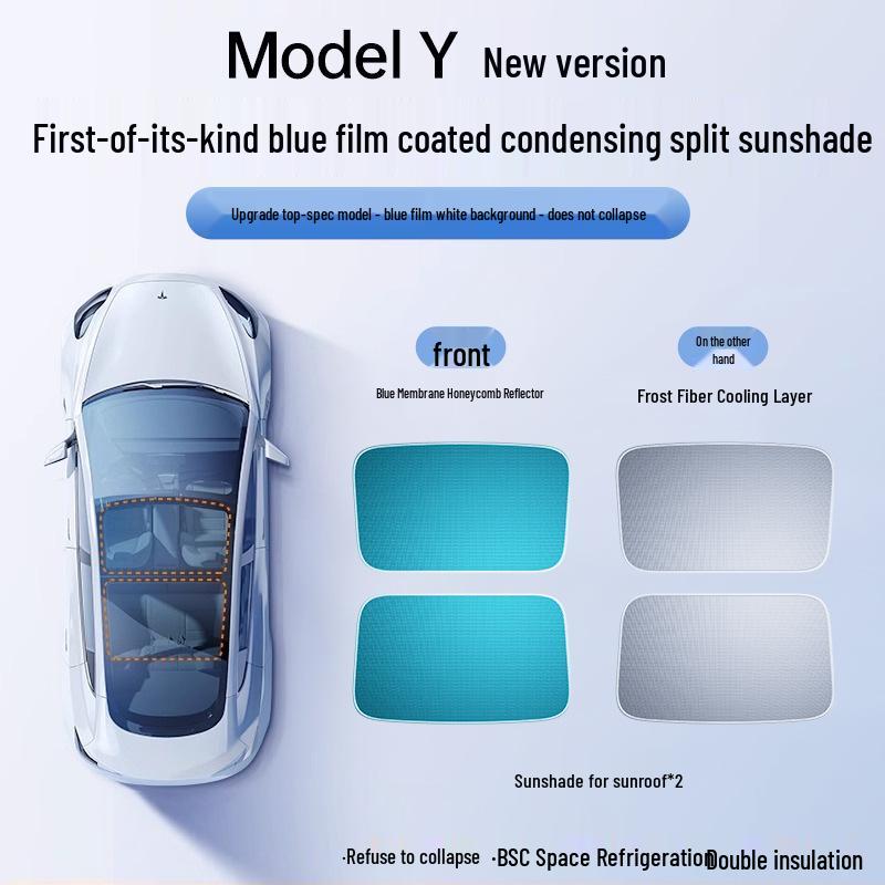 2025 Tesla Sunroof Sunshade for Model Y/3 - Skylight Sun Protection Accessory
2025 Tesla Sunroof Sunshade for Model Y/3 - Skylight Sun Protection Accessory