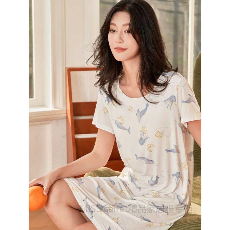 Special Interest Light Luxury ~ Ocean Party Modal Nightdress with Cup round Neck K-style Short Sleeve Summer Pajamas Dress Ocean party nightgown with cups XL(62.50kg)
Special Interest Light Luxury ~ Ocean Party Modal Nightdress with Cup round Neck K-style Short Sleeve Summer Pajamas Dress Ocean party nightgown with cups XL(62.50kg)