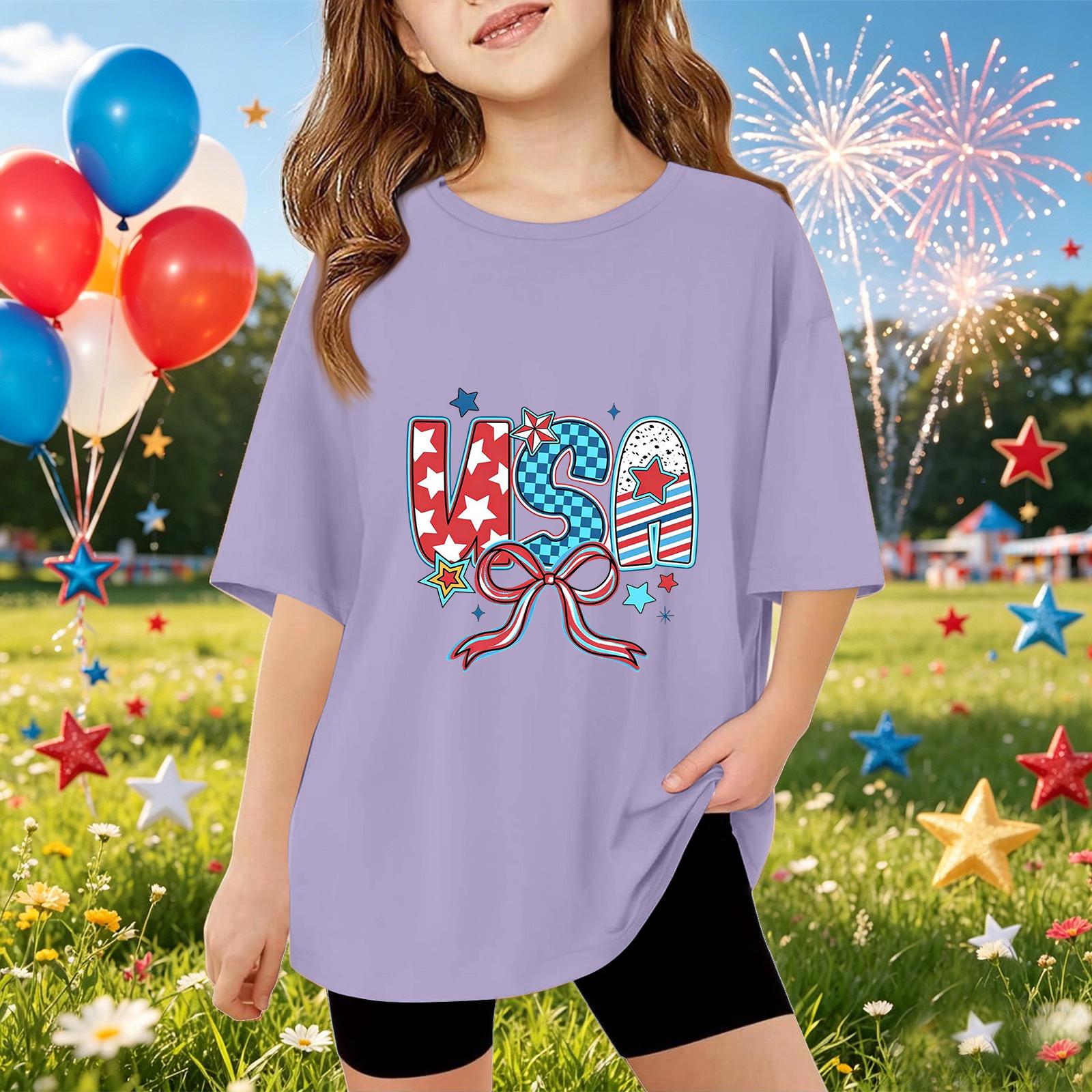 Kids Short Sleeve T-Shirt USA Graphic Print Top Independence Day Casual Summer Tee for Boys Girls 160
Kids Short Sleeve T-Shirt USA Graphic Print Top Independence Day Casual Summer Tee for Boys Girls 160