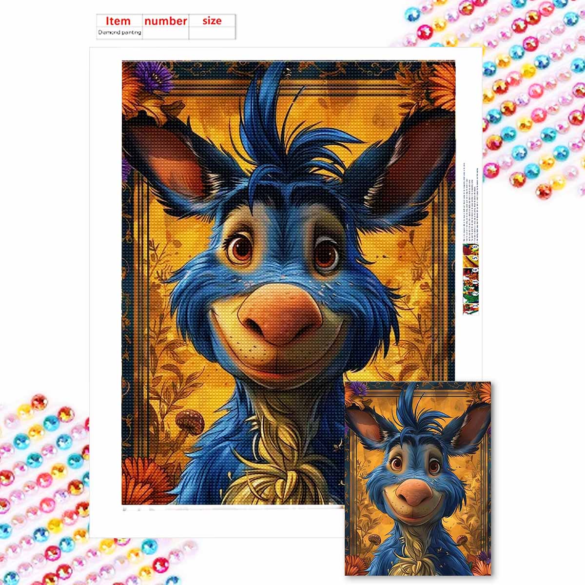 Алмазная мозаика Красочная алмазная живопись Иа-Иа Полная круглая вышивка Мультяшное творческое хобби Настенный декор Round 20x30cm
Алмазная мозаика Красочная алмазная живопись Иа-Иа Полная круглая вышивка Мультяшное творческое хобби Настенный декор Round 20x30cm