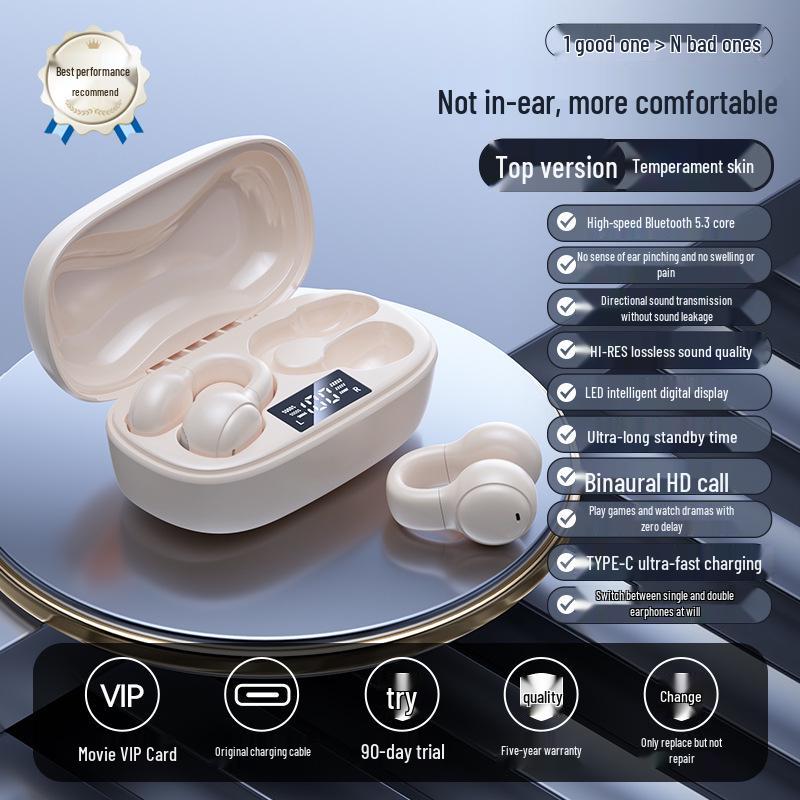 M38 Wireless Ear Clip Bluetooth Earbuds – Long Battery Life, Noise Cancelling, Bone Conduction Sports Earbuds.
M38 Wireless Ear Clip Bluetooth Earbuds – Long Battery Life, Noise Cancelling, Bone Conduction Sports Earbuds.