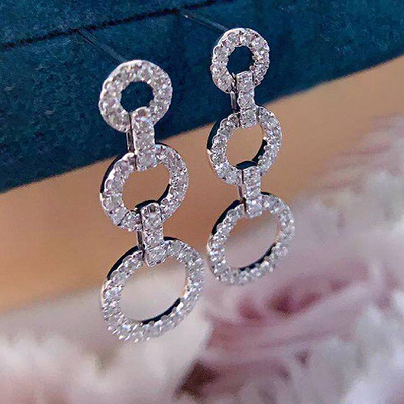 Huitan Circle Linked Design Women Drop Earrings for Daily Party Versatile Fashion Accessories Zircon for Wedding with Bright CZ
Huitan Circle Linked Design Women Drop Earrings for Daily Party Versatile Fashion Accessories Zircon for Wedding with Bright CZ