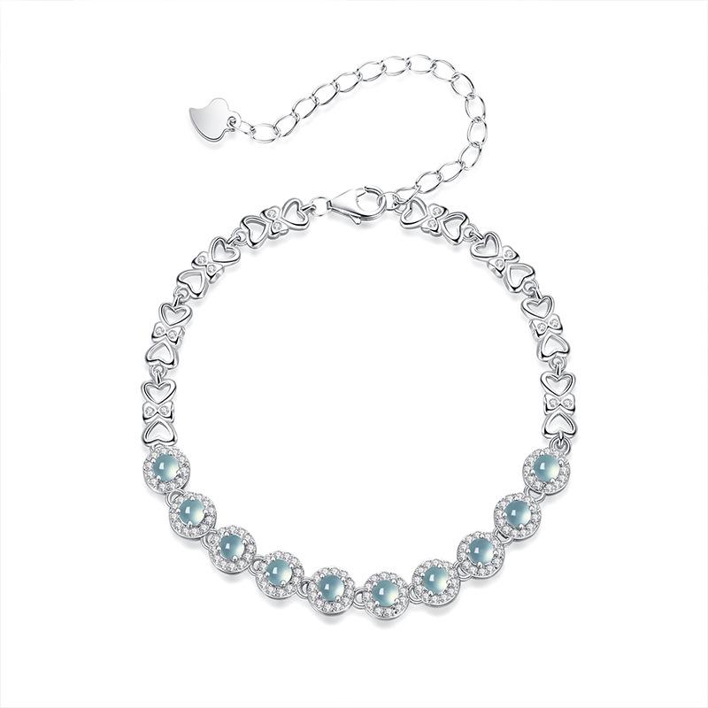 Natural dangerous material blue water jadeite S925 sterling silver bracelet women s new Chinese fashion high-end exquisite bow accessories 925 silver
Natural dangerous material blue water jadeite S925 sterling silver bracelet women s new Chinese fashion high-end exquisite bow accessories 925 silver