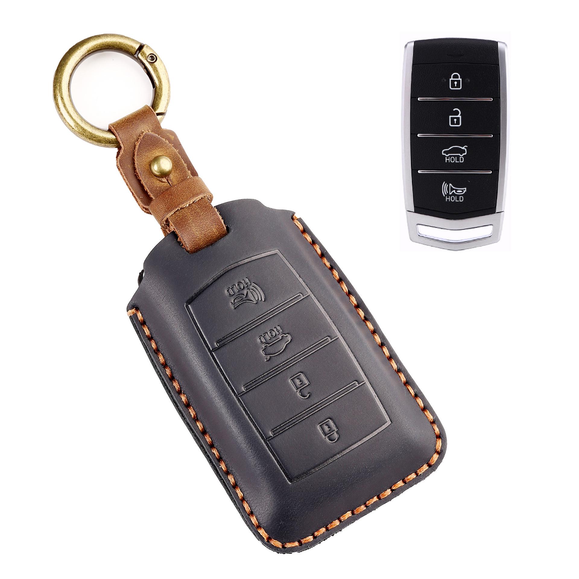 Handmade Top Layer Cowhide Car Key Case for Hyundai Equus (Old Model) чорний
Handmade Top Layer Cowhide Car Key Case for Hyundai Equus (Old Model) чорний