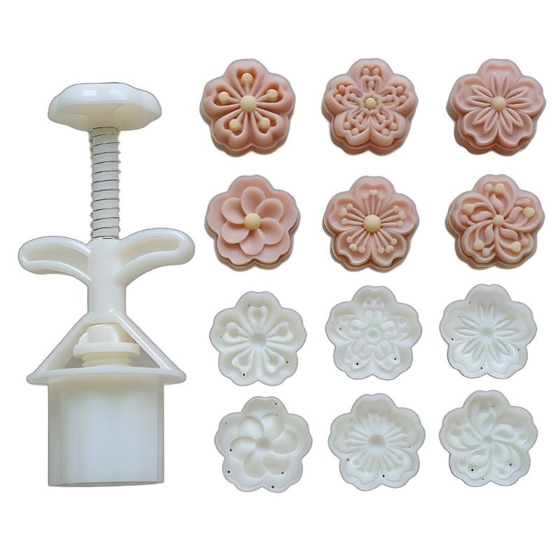 Unique Flower shape Press Moulds Set Beautiful Mooncakes Crafting Molds Flower Pastries Press for Dessert Enthusiasts 1
Unique Flower shape Press Moulds Set Beautiful Mooncakes Crafting Molds Flower Pastries Press for Dessert Enthusiasts 1