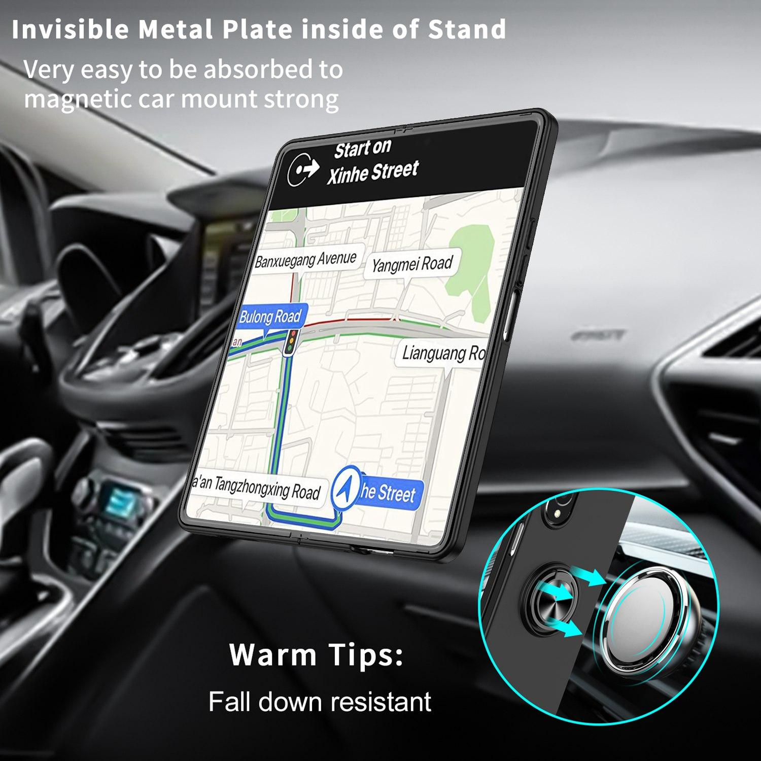 For Samsung Galaxy Z Fold4 5G Built-in Kickstand Function Anti-scratch Folding PC Cell Phone Case with Car Mount Metal Sheet Black
For Samsung Galaxy Z Fold4 5G Built-in Kickstand Function Anti-scratch Folding PC Cell Phone Case with Car Mount Metal Sheet Black