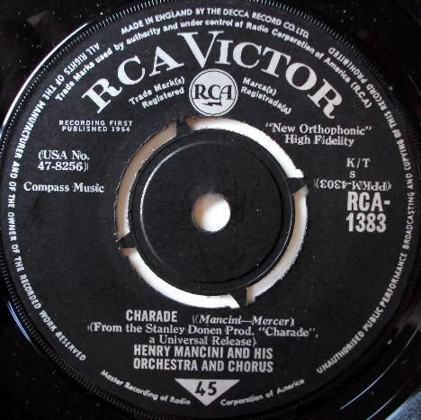 7inch Record HENRY MANCINI & HIS ORCHESTRA & CHO - Charade RCA1383 RCA Victor 1964 UK Jazz Used
7inch Record HENRY MANCINI & HIS ORCHESTRA & CHO - Charade RCA1383 RCA Victor 1964 UK Jazz Used