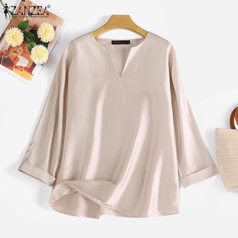 ZANZEA Повседневная летняя женская блузка с v-образным вырезом
ZANZEA Повседневная летняя женская блузка с v-образным вырезом