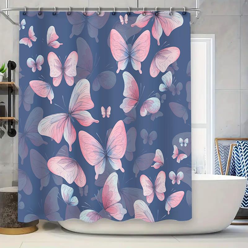 Butterfly Print Shower Curtain Blue Pink White Decorative Home Bath Bathroom Decoration Waterproof Rainproof Waterfall Flower So W60H190(CM)-1 Pcs
Butterfly Print Shower Curtain Blue Pink White Decorative Home Bath Bathroom Decoration Waterproof Rainproof Waterfall Flower So W60H190(CM)-1 Pcs
