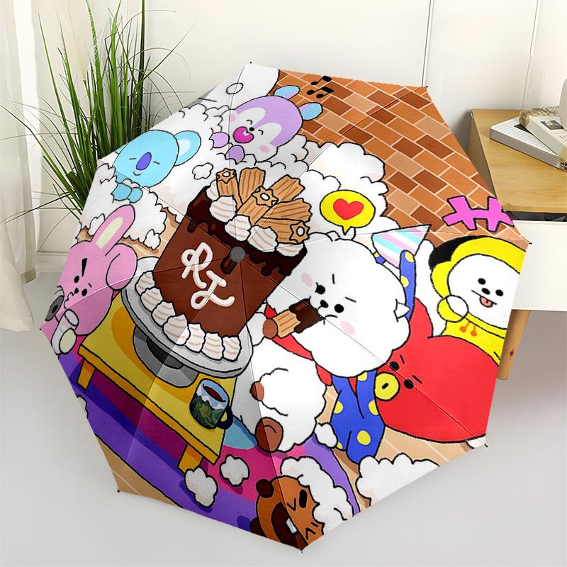 1pc BT21 Characters Outdoor Umbrella - Automatic Opening/Closing, Portable 3-Fold Design, 8-Rib Iron Frame - Perfect Gift for Fans, Travelers, Da
1pc BT21 Characters Outdoor Umbrella - Automatic Opening/Closing, Portable 3-Fold Design, 8-Rib Iron Frame - Perfect Gift for Fans, Travelers, Da