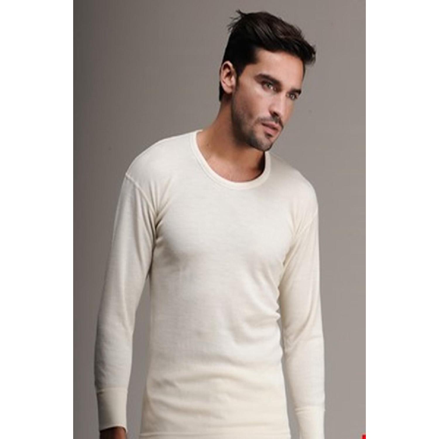Men s Large Size Natural Thermal Genuine Wool Long Sleeve Undershirt 2XL вершковий
Men s Large Size Natural Thermal Genuine Wool Long Sleeve Undershirt 2XL вершковий