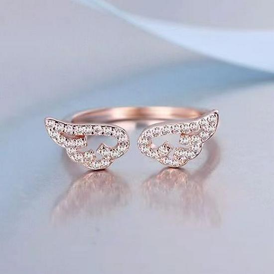 Korean Angel Wing Adjustable Diamond Ring for Women Adjustable розового золота
Korean Angel Wing Adjustable Diamond Ring for Women Adjustable розового золота