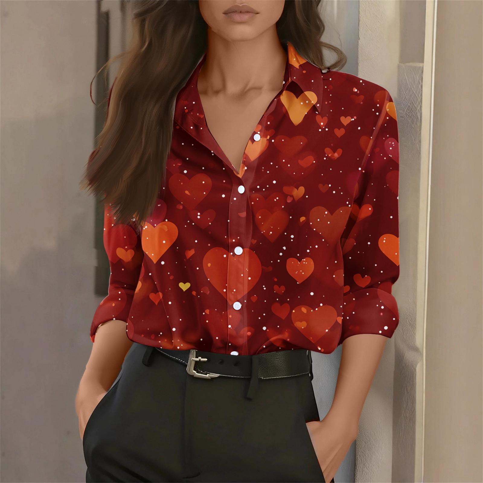 Women s Shirt Blouse Print Button Long Sleeve Casual Basic Shirt Collar Regular Top XL кавун червоний колір
Women s Shirt Blouse Print Button Long Sleeve Casual Basic Shirt Collar Regular Top XL кавун червоний колір