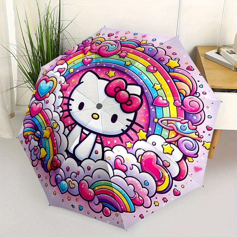 Hello Kitty,Rainbow Automatic opening and closing folding umbrella with 8 rib frame and compact travel design,perfect for all occasions |
Hello Kitty,Rainbow Automatic opening and closing folding umbrella with 8 rib frame and compact travel design,perfect for all occasions |