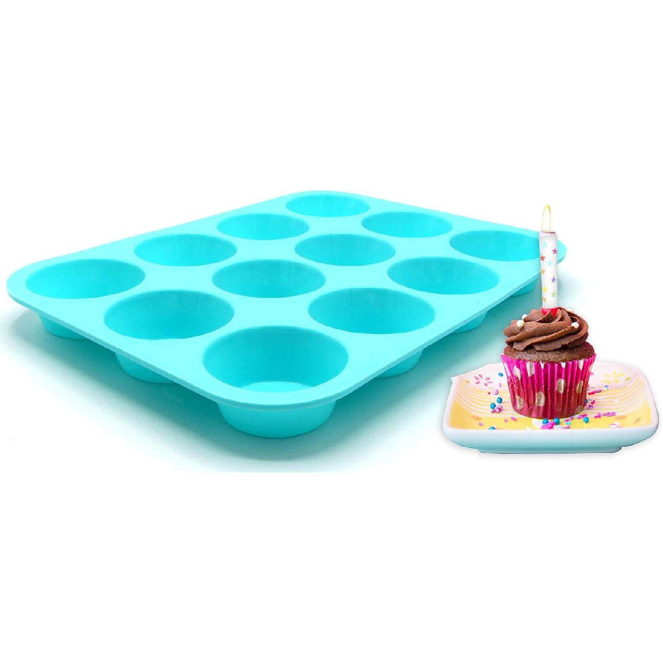 PDTXCLS HOMIEBUDS Силиконовая форма для выпечки кексов и маффинов, 12 ячеек, 100% антипригарная, не содержит БФА, пищевой силикон, аквамарин - 1 форма от Ragamuffins
PDTXCLS HOMIEBUDS Силиконовая форма для выпечки кексов и маффинов, 12 ячеек, 100% антипригарная, не содержит БФА, пищевой силикон, аквамарин - 1 форма от Ragamuffins