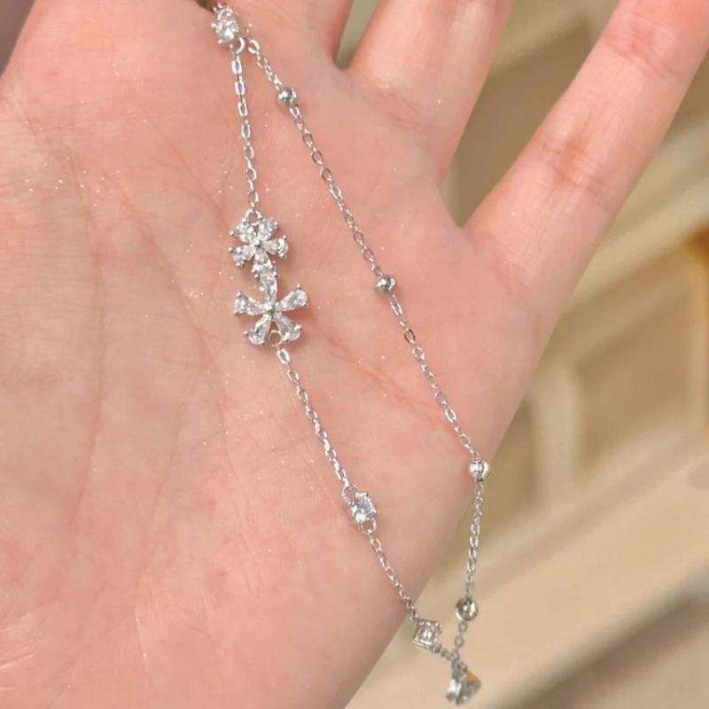 S925 Sterling Silver Double Layer Sakura Bracelet for Women , Trendy Delicate Cherry Blossom Jewelry , Cubic Zirconia 925 silver белый
S925 Sterling Silver Double Layer Sakura Bracelet for Women , Trendy Delicate Cherry Blossom Jewelry , Cubic Zirconia 925 silver белый