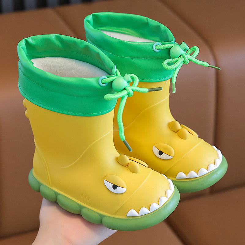 Дитячі дощові черевики з мультфільмом динозаврів – нековзне водонепроникне гумове взуття для малюків для хлопчиків і дівчаток. 200mm
Дитячі дощові черевики з мультфільмом динозаврів – нековзне водонепроникне гумове взуття для малюків для хлопчиків і дівчаток. 200mm
