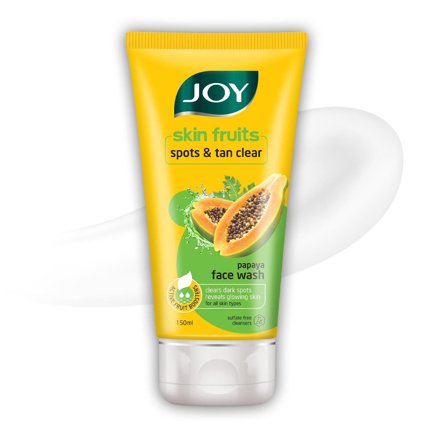 Joy Skin Fruits Spots & Tan Clear Face Wash 150ml Pack of 1 Enriched with Papaya Vitamin C for Glowing Skin
Joy Skin Fruits Spots & Tan Clear Face Wash 150ml Pack of 1 Enriched with Papaya Vitamin C for Glowing Skin