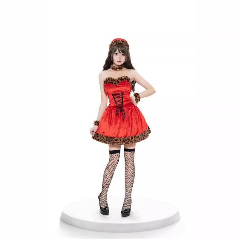 Halloween Christmas costume adult female sexy leopard print cat tube top Christmas dress golden velvet material M красный
Halloween Christmas costume adult female sexy leopard print cat tube top Christmas dress golden velvet material M красный