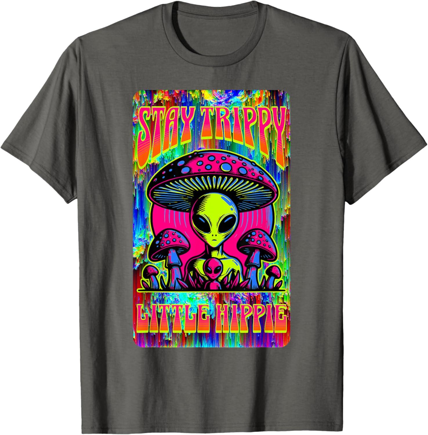 Psychedelic Alien Mushroom Stay Trippy Little Hippie Graphic Tee Men Casual Cotton T-Shirt 4XL
Psychedelic Alien Mushroom Stay Trippy Little Hippie Graphic Tee Men Casual Cotton T-Shirt 4XL
