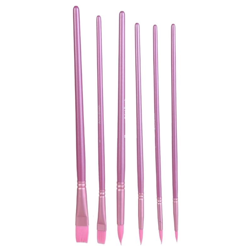 6Pcs Nylon Bristles Paint Brush Watercolor Paint Brush for Gouache Acrylics Oil Watercolor Painting Artist Paintbrush
6Pcs Nylon Bristles Paint Brush Watercolor Paint Brush for Gouache Acrylics Oil Watercolor Painting Artist Paintbrush