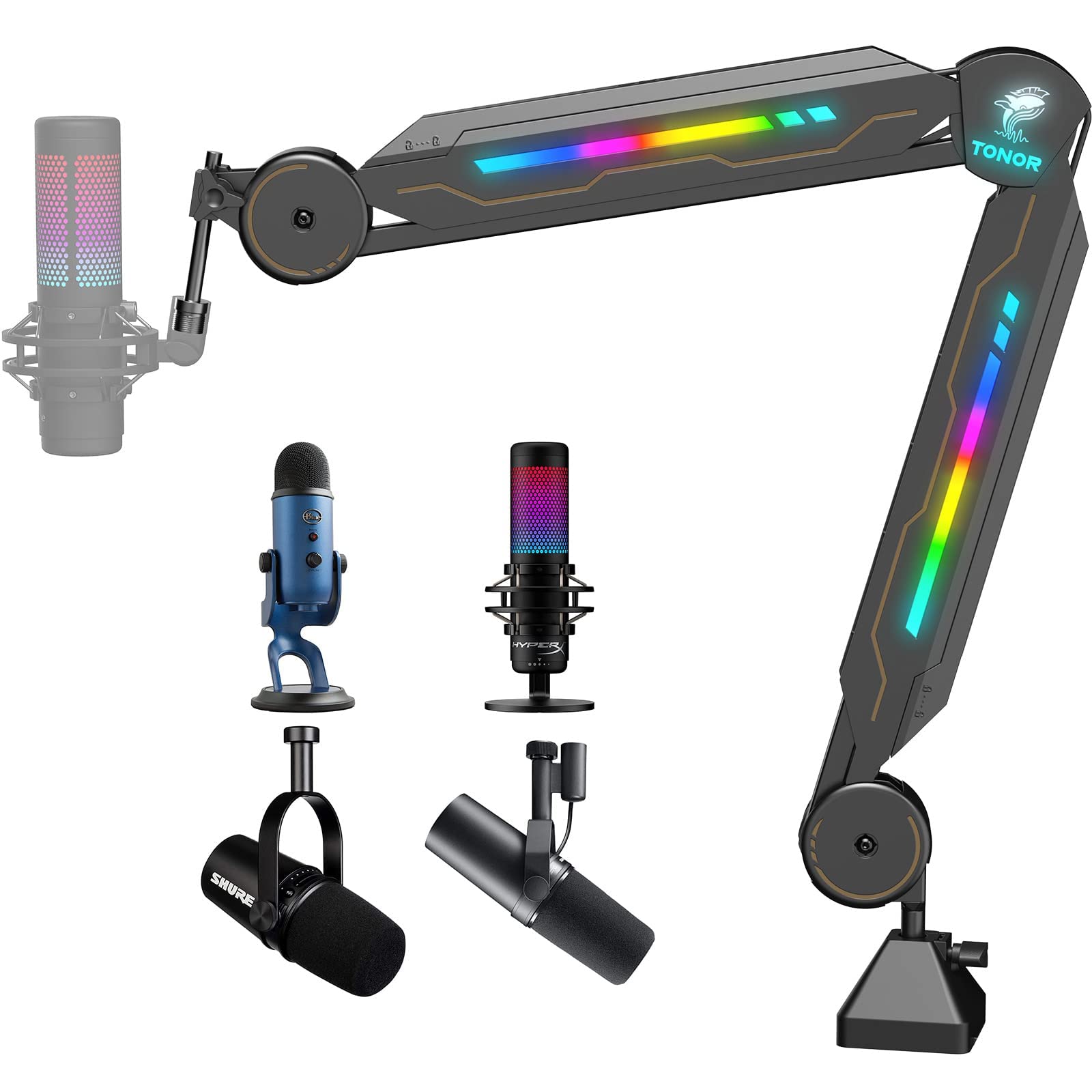 TONOR RGB Microphone Tabletop Foldable Gaming Microphone Telescopic Desk Adjustable Angle and For Condenser For Live Includes Wiring Conversion Mic серый
TONOR RGB Microphone Tabletop Foldable Gaming Microphone Telescopic Desk Adjustable Angle and For Condenser For Live Includes Wiring Conversion Mic серый