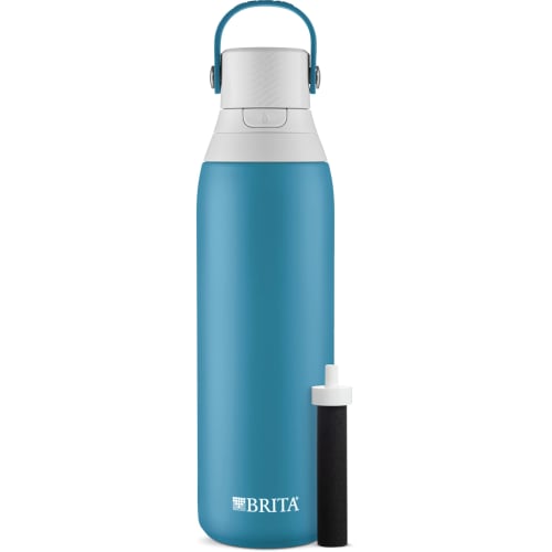 Brita Insulated Filter Water Bottle with Straw, Reusable, Stainless Steel Metal, Blue Jay Design, 20 oz
Brita Insulated Filter Water Bottle with Straw, Reusable, Stainless Steel Metal, Blue Jay Design, 20 oz
