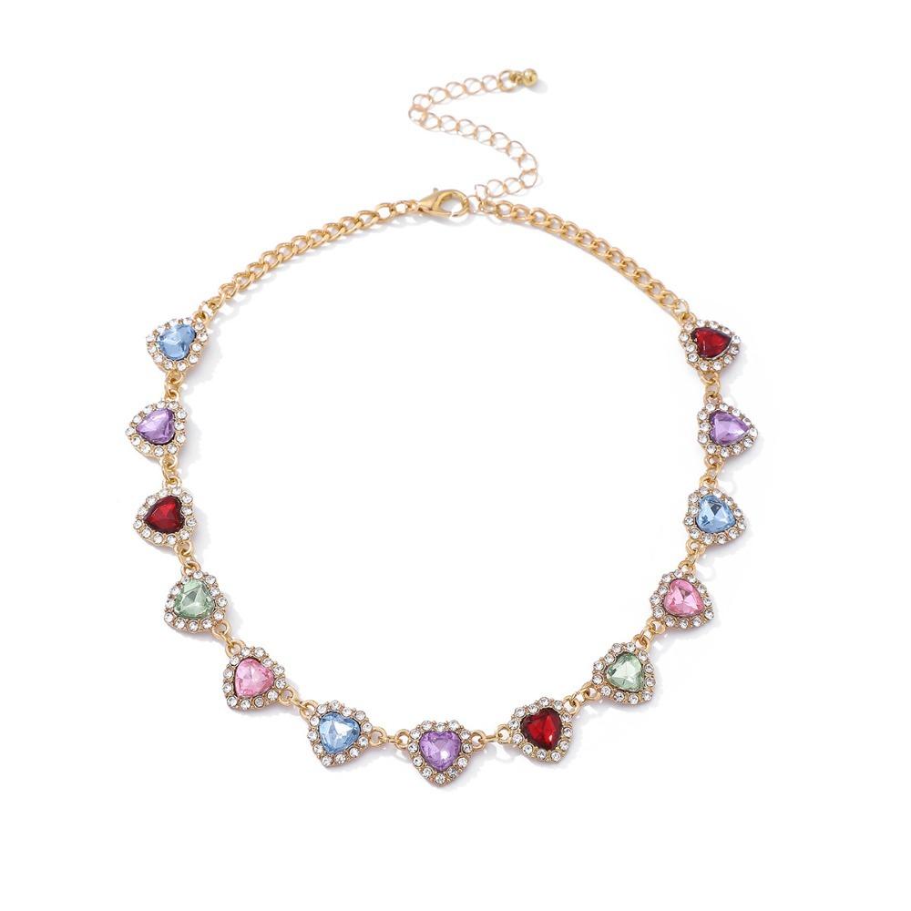 Love Heart Rhinestone Chain Necklace Love Rhinestone Love Heart Necklaces Women золотий
Love Heart Rhinestone Chain Necklace Love Rhinestone Love Heart Necklaces Women золотий