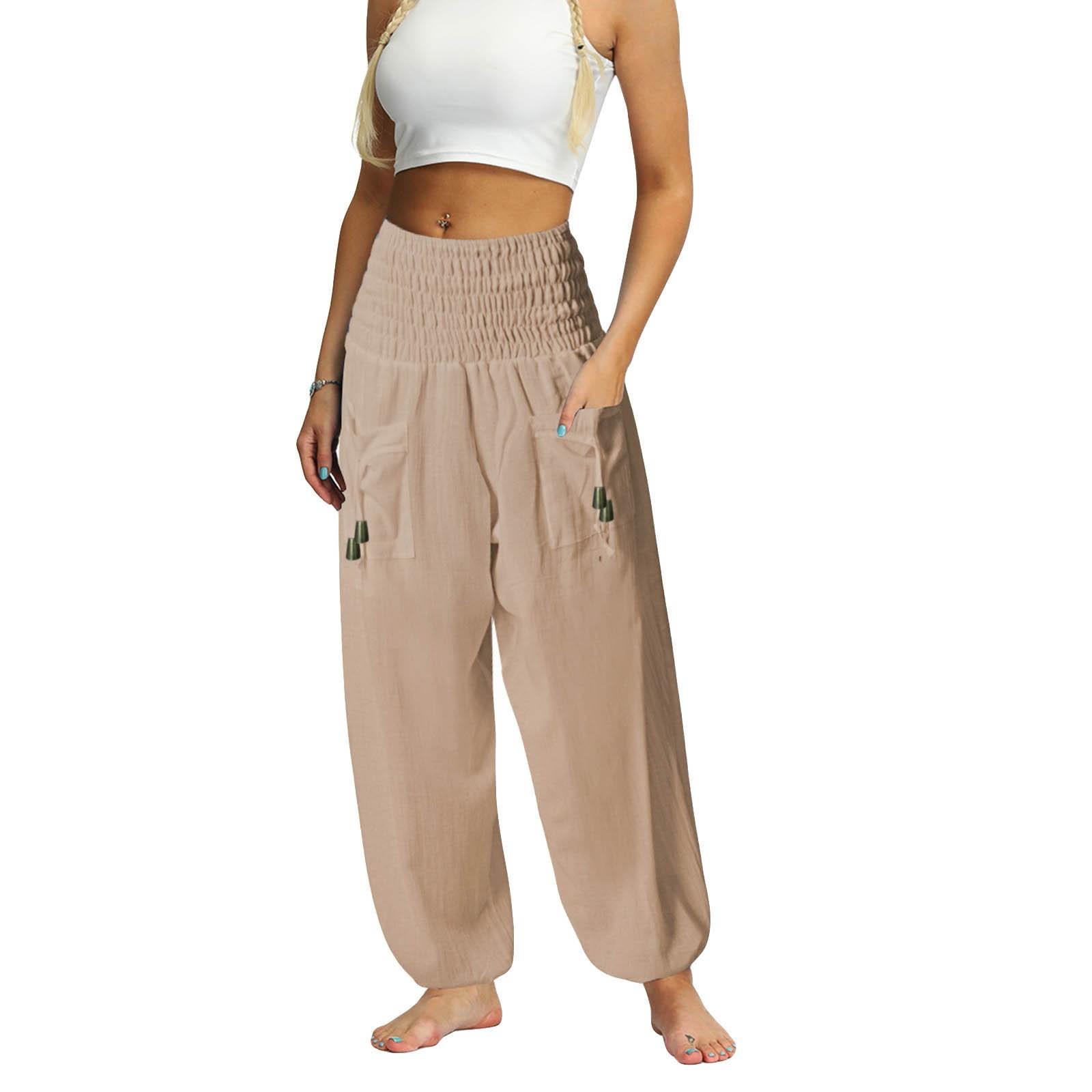 Boh Женские свободные однотонные брюки с высокой талией и шнурком, повседневные карманные спортивные штаны L хаки
Boh Женские свободные однотонные брюки с высокой талией и шнурком, повседневные карманные спортивные штаны L хаки