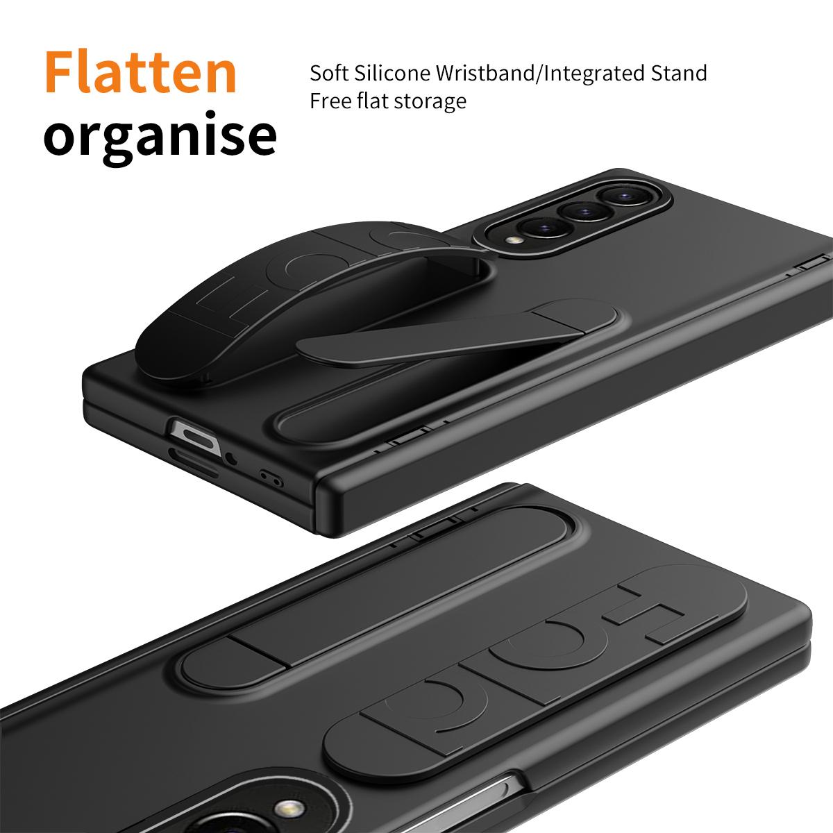 For Samsung Galaxy Z Fold4 5G Case Kickstand Wristband PC Phone Cover with Tempered Glass Film Black
For Samsung Galaxy Z Fold4 5G Case Kickstand Wristband PC Phone Cover with Tempered Glass Film Black