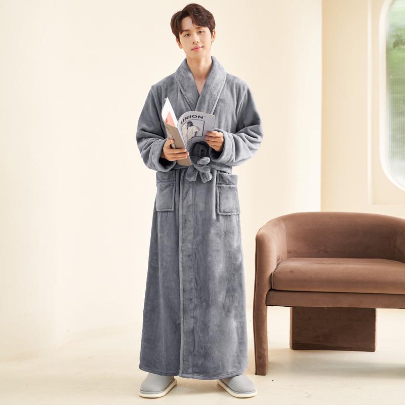 Double-Sided Velvet Flannel Winter Bathrobe: Thick, Cozy, Ankle-Length Couple s Robe, Men s Coral Fleece Pajamas M
Double-Sided Velvet Flannel Winter Bathrobe: Thick, Cozy, Ankle-Length Couple s Robe, Men s Coral Fleece Pajamas M
