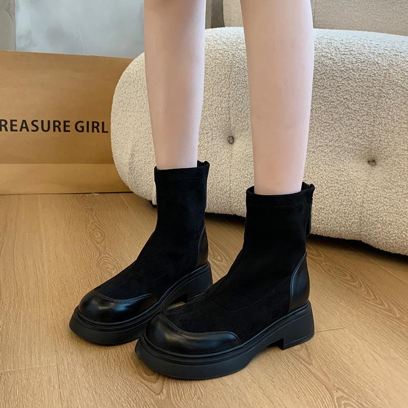 Large tube circumference, thin elastic boots, thick heel and thick sole boots, suede but knee large size women s shoes 45
Large tube circumference, thin elastic boots, thick heel and thick sole boots, suede but knee large size women s shoes 45