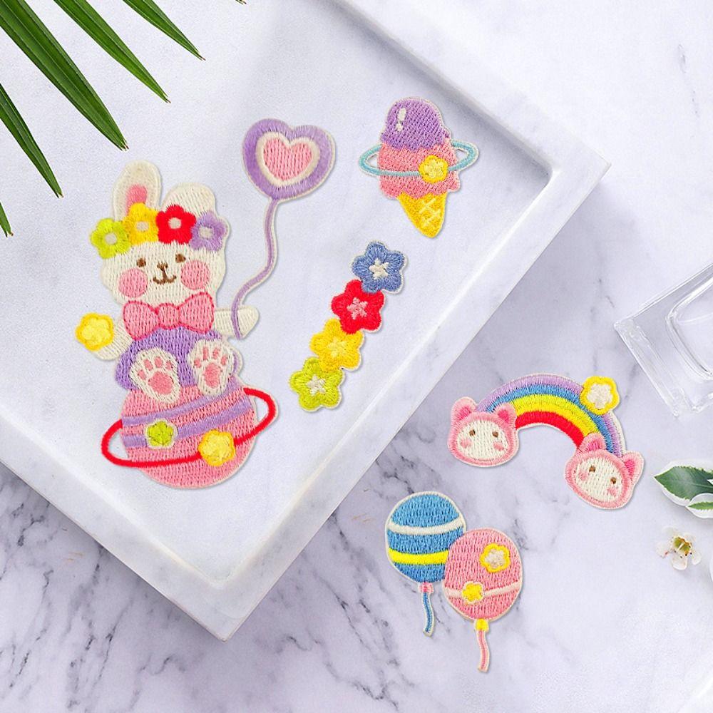 5PCS Cartoon Clothing Patch Self-adhesive Clothes Appliques Hairclip Bunny Embroidered Patch Sewing
5PCS Cartoon Clothing Patch Self-adhesive Clothes Appliques Hairclip Bunny Embroidered Patch Sewing