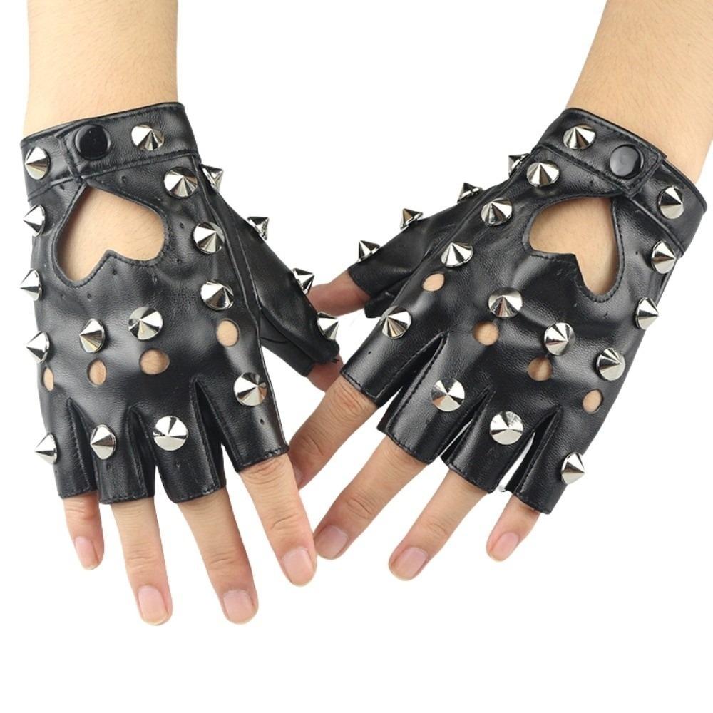 Перчатки без пальцев, полуладонные, из ПУ кожи, лакированной кожи, унисекс, с заклепками, для ночного клуба чёрный
Перчатки без пальцев, полуладонные, из ПУ кожи, лакированной кожи, унисекс, с заклепками, для ночного клуба чёрный