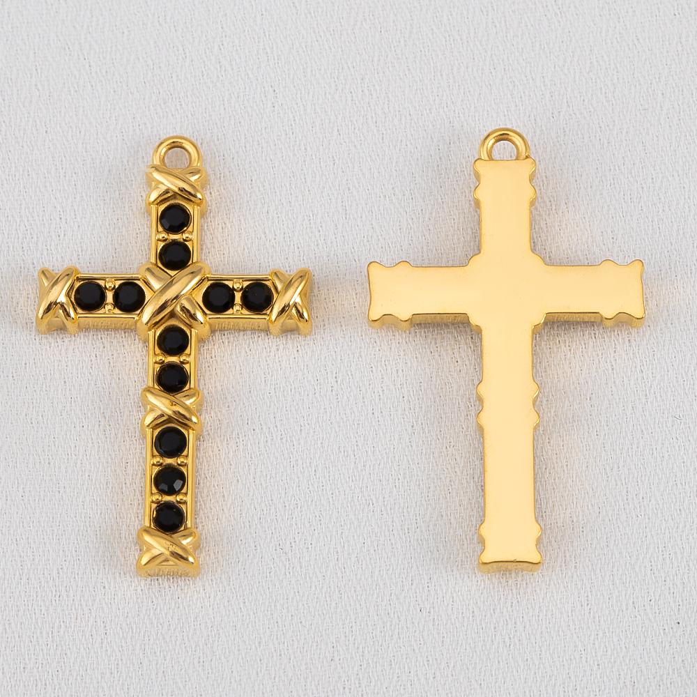 1piece Vintage Style 304 Stainless Steel Cross Pendant With Rhinestone For DIY Bracelet Necklace Jewelry Findings Craft Supplies 1pc
1piece Vintage Style 304 Stainless Steel Cross Pendant With Rhinestone For DIY Bracelet Necklace Jewelry Findings Craft Supplies 1pc