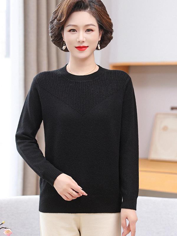 Mom s Autumn & Winter Long Sleeve Round Neck Knit Sweater for Middle-Aged & Elderly Women XL (120-135 lbs) чёрный
Mom s Autumn & Winter Long Sleeve Round Neck Knit Sweater for Middle-Aged & Elderly Women XL (120-135 lbs) чёрный