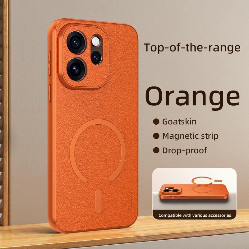 Goat Leather Magnetic Ring Phone Case For OPPO Find X9 Pro x9 Reno 15 Pro Max A6 Pro F31 Pro Full-Body Protection Cover OPPO Reno15
Goat Leather Magnetic Ring Phone Case For OPPO Find X9 Pro x9 Reno 15 Pro Max A6 Pro F31 Pro Full-Body Protection Cover OPPO Reno15