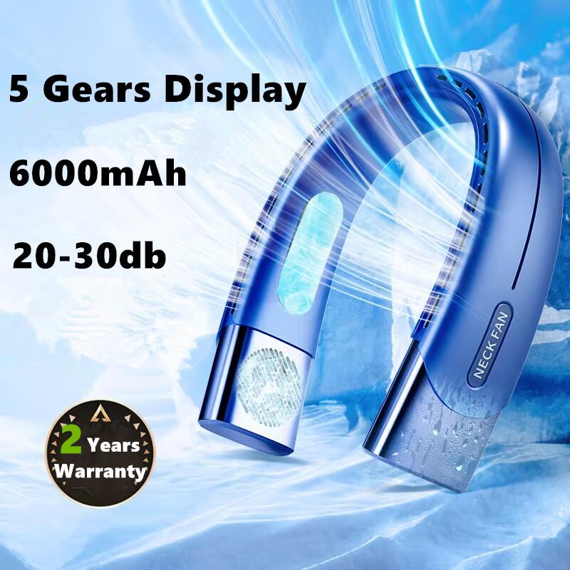 2025 Hanging Neck Fan 6000mAh Portable Bladeless USB Rechargeable Mute LED Digital Display Electric For Summer Air Cooler синій
2025 Hanging Neck Fan 6000mAh Portable Bladeless USB Rechargeable Mute LED Digital Display Electric For Summer Air Cooler синій