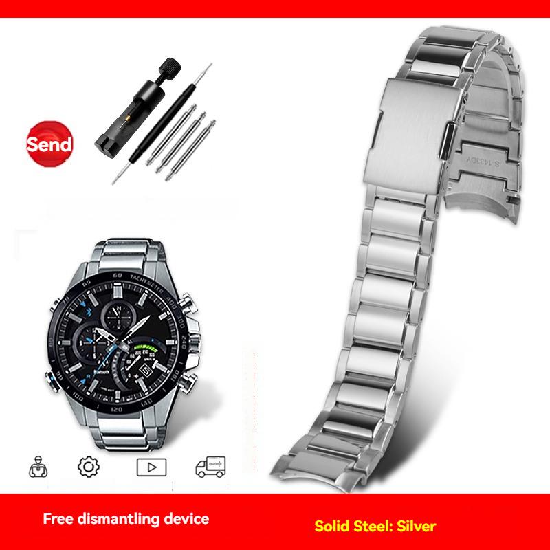 Прочный ремешок для часов из нержавеющей стали для серии Casio EDIFICE EQB-501 EQB-500 EQB-800 Металлический браслет-цепочка с изогнутым концом Стальной ремешок 22 мм 22mm-width серебряный
Прочный ремешок для часов из нержавеющей стали для серии Casio EDIFICE EQB-501 EQB-500 EQB-800 Металлический браслет-цепочка с изогнутым концом Стальной ремешок 22 мм 22mm-width серебряный