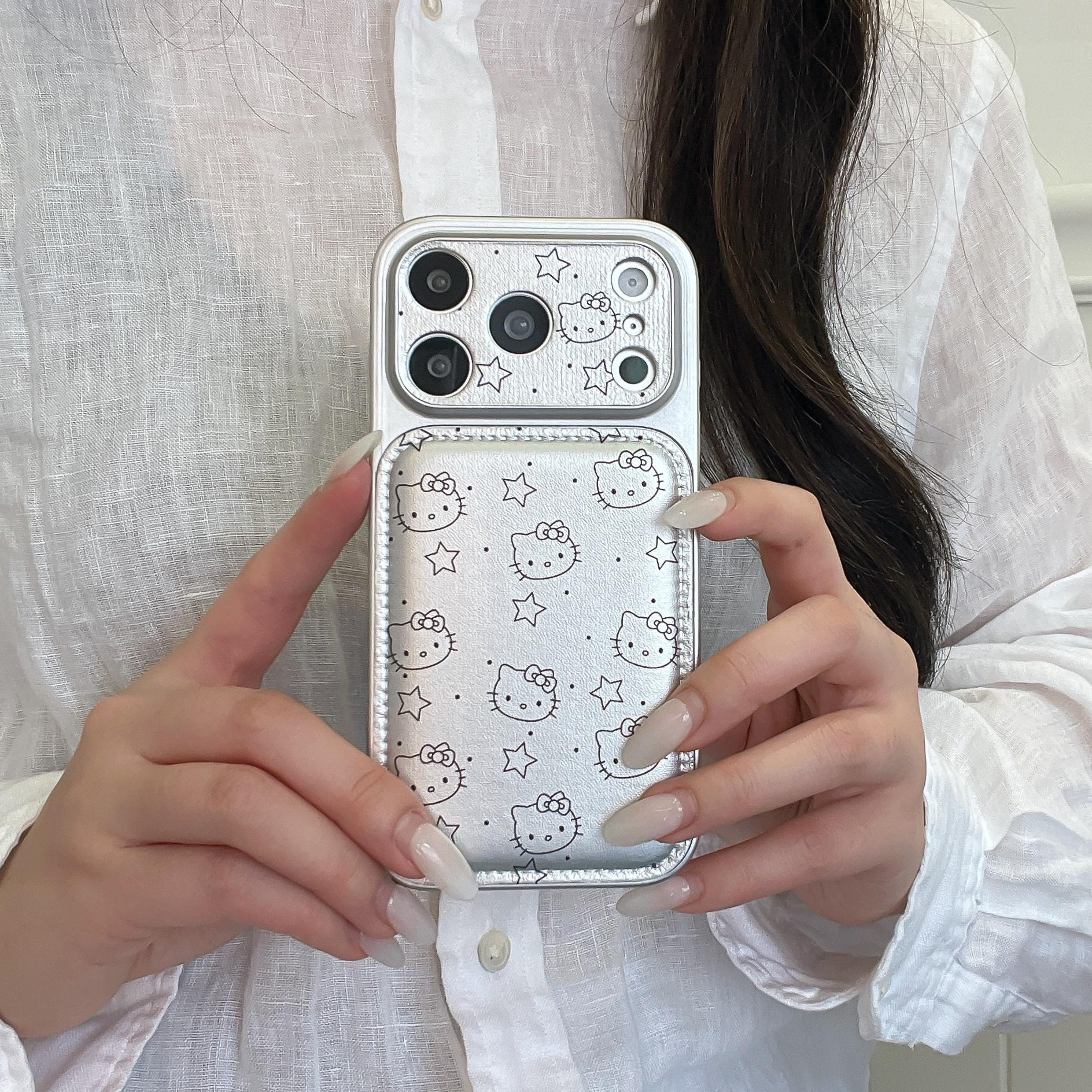 Luxury Cute Silver KT Cat Leather Case Phone Case For iPhone 17 Pro Max 16 Pro 15 14 Pro Max Case Shockproof Protective Cover iPhone 15
Luxury Cute Silver KT Cat Leather Case Phone Case For iPhone 17 Pro Max 16 Pro 15 14 Pro Max Case Shockproof Protective Cover iPhone 15