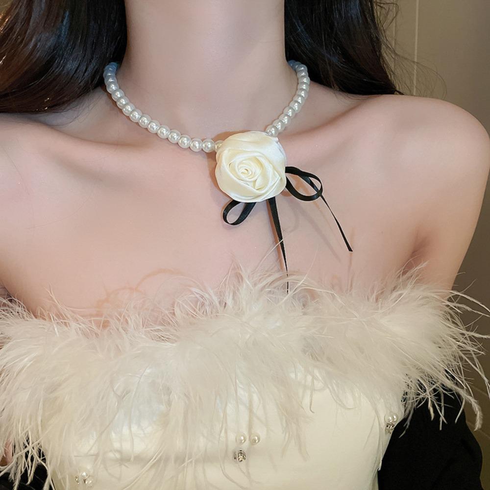 Clavicle Chain Jewelry Rose Pearl Chain Choker Imitation Pearls Rose Pearl Chain Beads Wedding белый
Clavicle Chain Jewelry Rose Pearl Chain Choker Imitation Pearls Rose Pearl Chain Beads Wedding белый