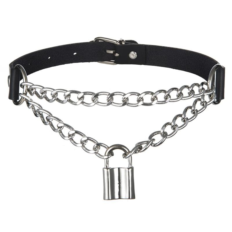 Punk Lock Necklace With Chain Black Leather Choker Collar Goth Padlock Jewelry For Women Girls Rave Accessories
Punk Lock Necklace With Chain Black Leather Choker Collar Goth Padlock Jewelry For Women Girls Rave Accessories
