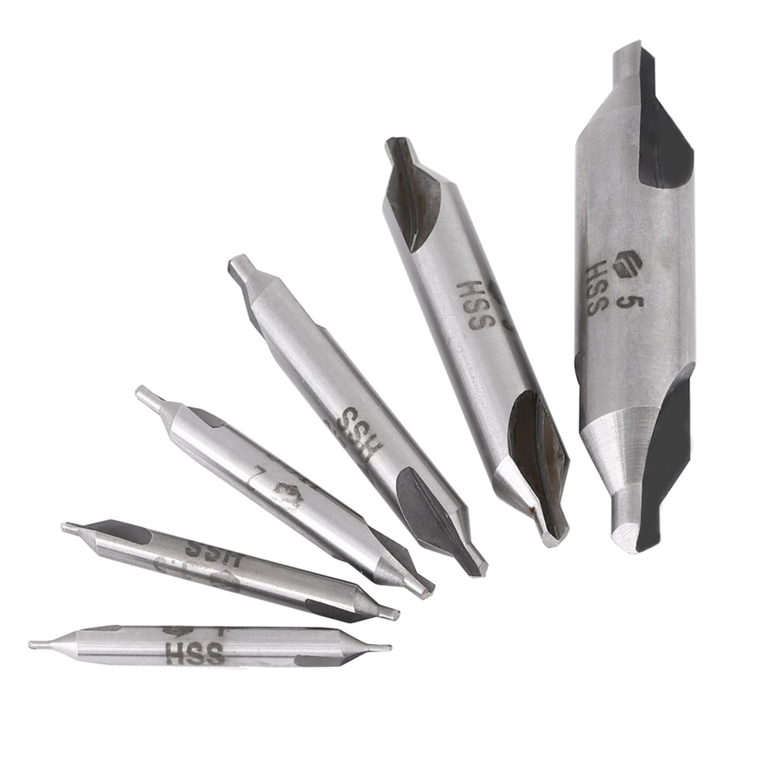 6pcs 1/1.5/2/2.5/3/5mm 60 Degree HSS Center Drill Bits Centering Drills Set
6pcs 1/1.5/2/2.5/3/5mm 60 Degree HSS Center Drill Bits Centering Drills Set