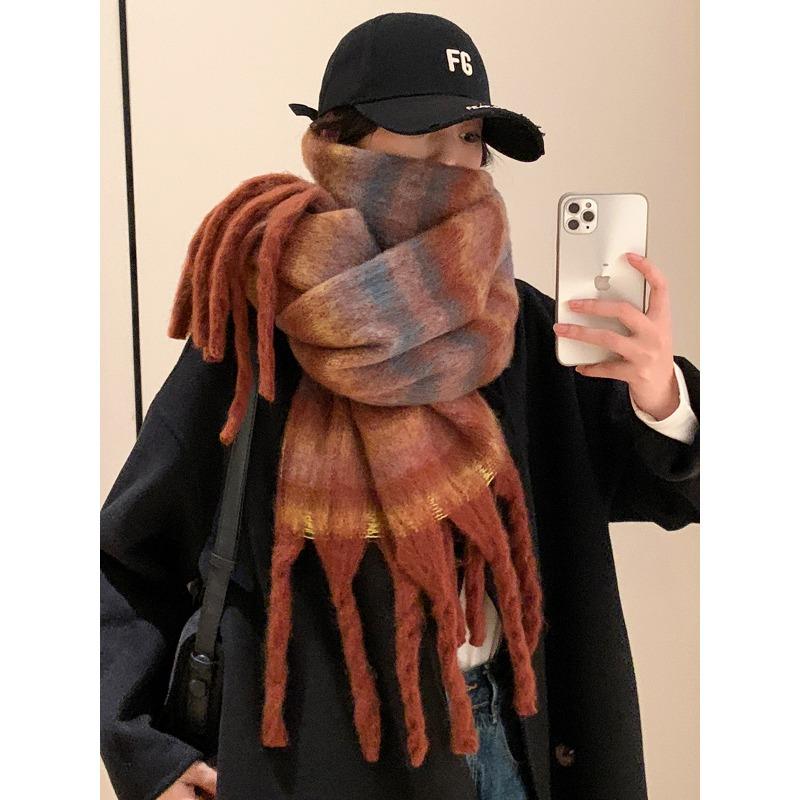 Striped scarf winter girls senior pull color warm scarf student couple shawl dual-purpose 225*45cm
Striped scarf winter girls senior pull color warm scarf student couple shawl dual-purpose 225*45cm