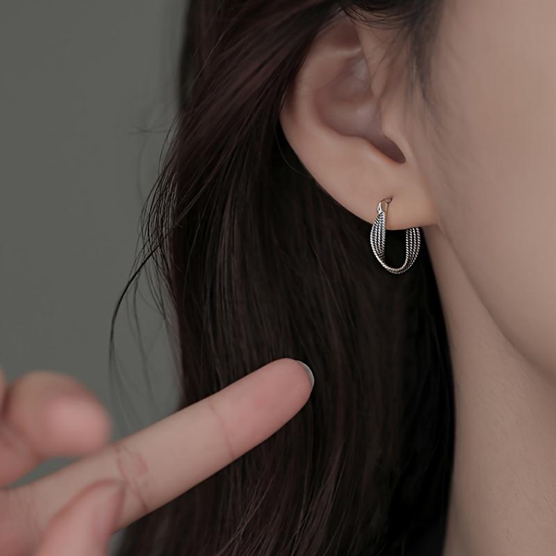 Vintage Twisted Hoop Earrings for Women and Girls - No Plated, Daily and Holiday Wear, Campus Event Accessories
Vintage Twisted Hoop Earrings for Women and Girls - No Plated, Daily and Holiday Wear, Campus Event Accessories