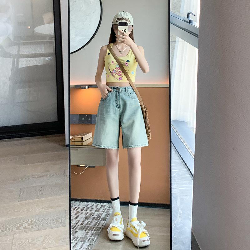 2025 Women s High Waist Retro Denim Shorts - Summer Distressed, Slimming, Loose Fit, Wide Leg M: Height 155-165CM (95-108 lbs)
2025 Women s High Waist Retro Denim Shorts - Summer Distressed, Slimming, Loose Fit, Wide Leg M: Height 155-165CM (95-108 lbs)